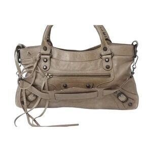 Balenciaga First Leather Handbag Brown Shoulder The Hobo One